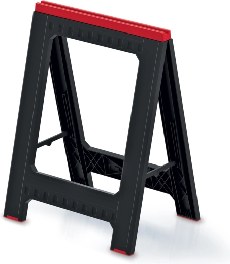 Folding construction sawhorse TITAN STAND, 580 × 50 × 793 mm, black