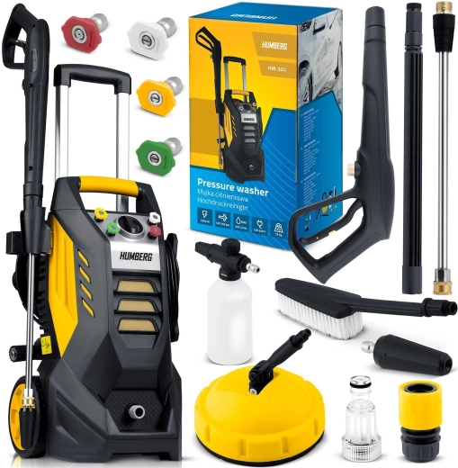 Humberg HM-302 electric pressure washer with retractable hose reel 2500 W