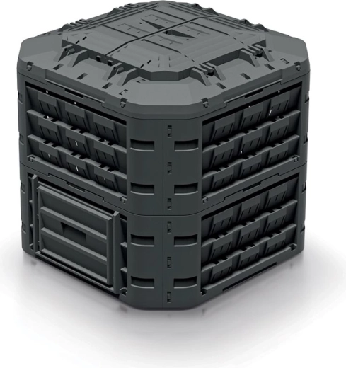 Composteur de jardin en plastique COMPOGREEN VARIO 650 l, noir
