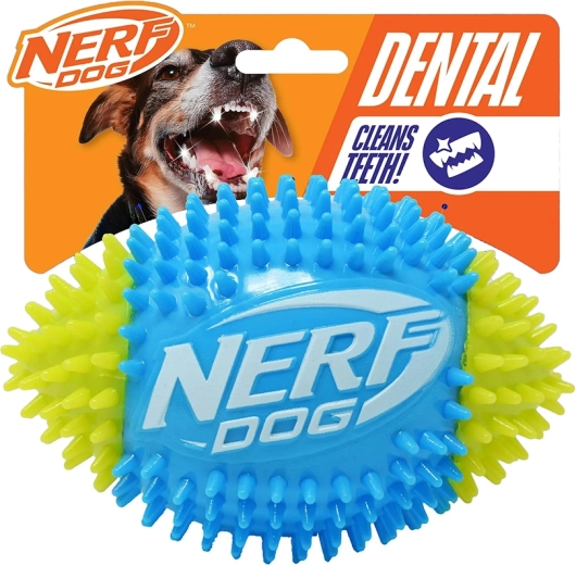 Nerf Dog quietschender Fußball mit Noppen 15 cm