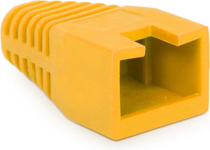 Gele rubberen kabelbreukbescherming voor 8P8C-connector - 1 stuk