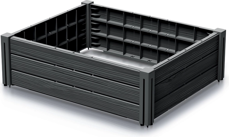 Bac de jardin surélevé Base Woody anthracite