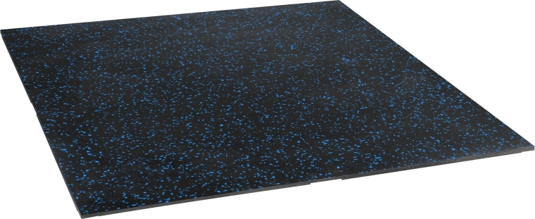 Rubberen fitnessvloer POS15 zwart‑blauw – 2e keus