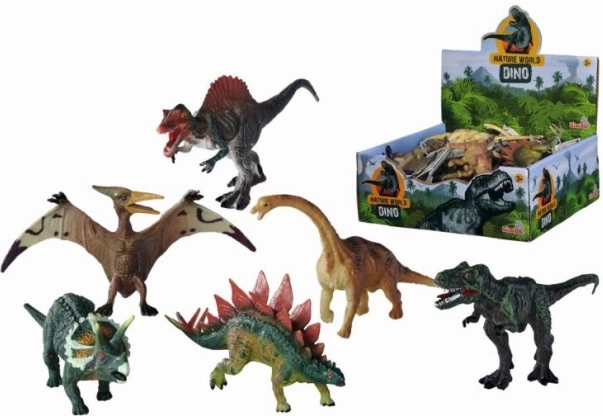 Plastic dinosaur figure 13–15 cm – 6 types