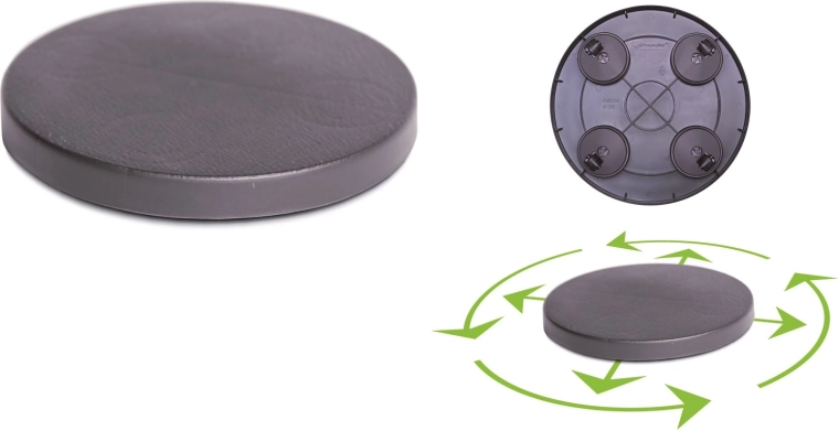 Support rond roulant 29,2 cm – anthracite