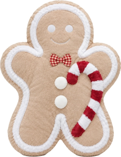 Weihnachtliches Dekokissen Lebkuchenmann 40 cm