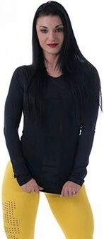 Damen T‑Shirt NEBBIA Shirt 220 Black – schwarz, Größe L