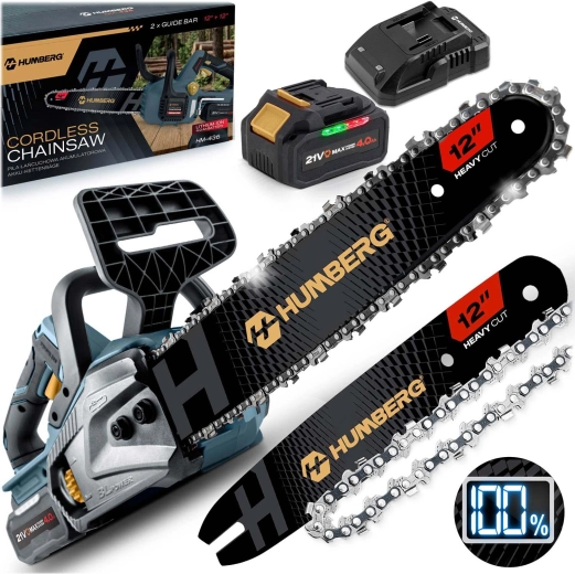 Cordless chain saw Humberg HM-436 12" brushless 4 Ah