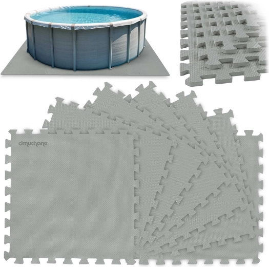 Foam pool underlay puzzle 50 × 50 cm, 8 pcs (1.9 m²) – DMUCHANE
