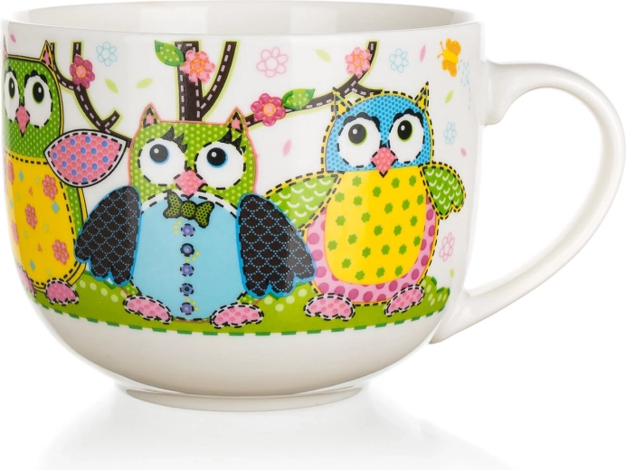 Mug jumbo en céramique 500 ml avec chouettes