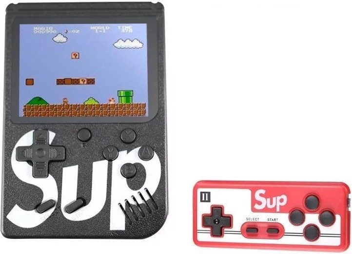 Mini draagbare SUP-spelconsole 400 games - zwart (voor twee spelers)