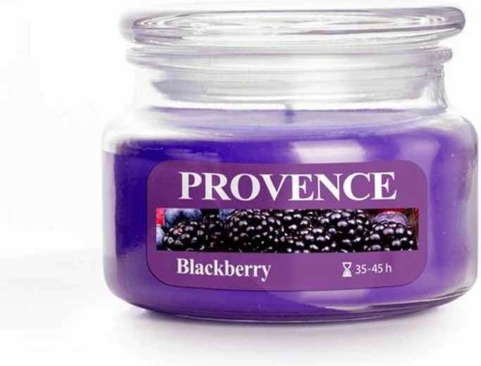 Bougie parfumée en verre PROVENCE mûre 45 heures