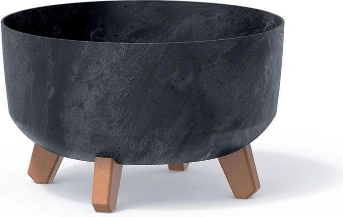 Plant pot with concrete effect on legs 28.5 cm – anthracite