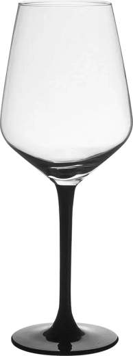 Rubin Black Red Wine Glasses 370 ml, Set of 6