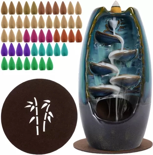 Cheminée aromatique en céramique pour cônes à flux inversé