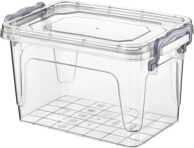 Rechthoekige plastic doos Maxi Multi Box 1 l met deksel