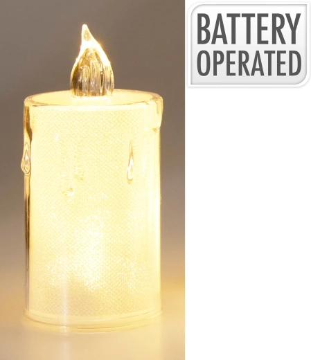 LED-Kerze 10,5 cm transparent