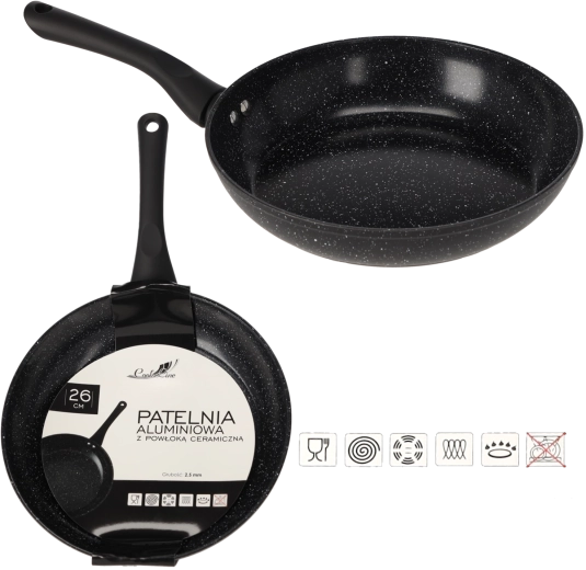 Aluminium-Pfanne 26 cm mit keramischer Beschichtung für Induktion