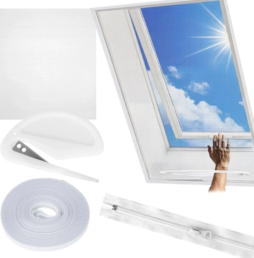 White roof insect screen 140 × 120 cm Vilde