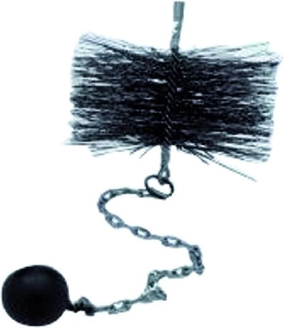 Schoorsteenborstel 200 mm met oog en gewicht 0,5 kg