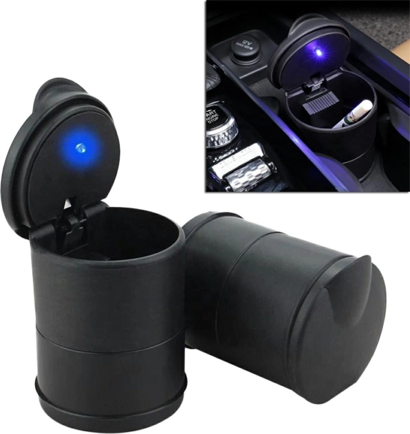 Auto-asbak met LED-verlichting