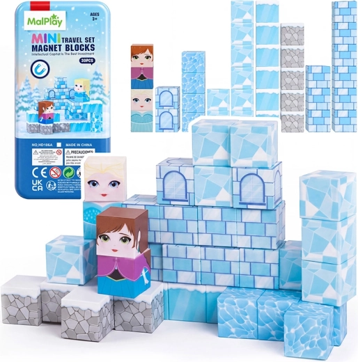 Magnetische blokjes Kraina Śniegu – bouwset 38 onderdelen, 2 cm