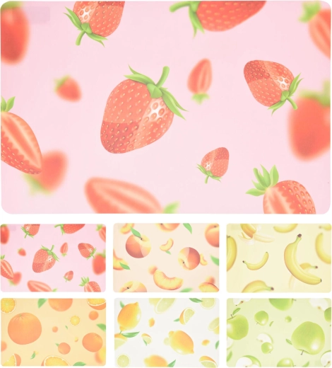 Plastic placemat Fruit 43,5 × 28,5 cm – mix van dessins