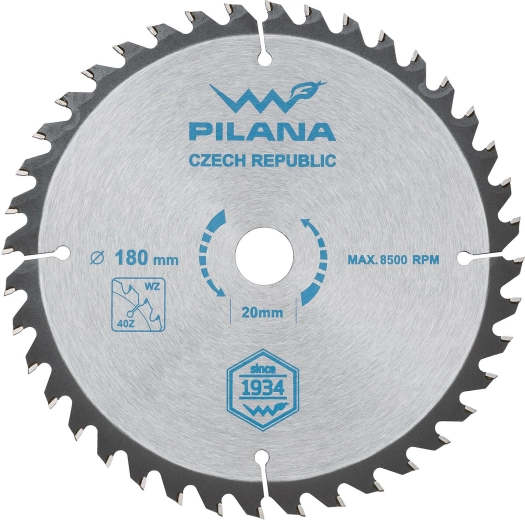 Zaagblad PILANA 180 mm, 40 tanden, WZ, SK