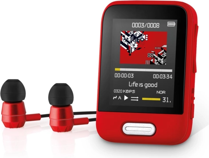 Portable MP3/MP4 Player 16 GB with Bluetooth and 1.8" Display