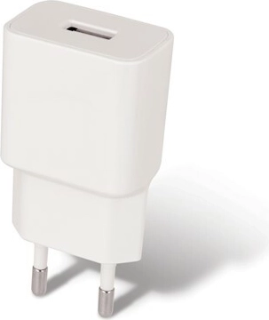 MAXLIFE MXTC-01 Wall Charger USB 1 A with USB‑C Cable, White