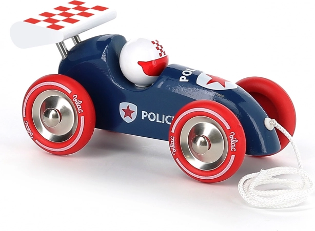 Vilac pull-along police racing car with wing