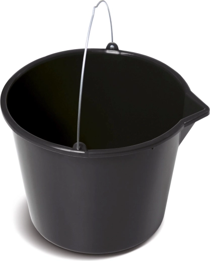 Bouwemmer met schenktuit 16 l van gerecycled plastic