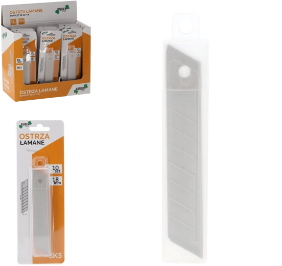 Set of 10 snap-off blades 18 mm SK5