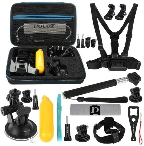 Puluz 20-in-1 accessoireset voor actiecamera’s (compatibel met DJI Osmo Action 5 Pro en GoPro)
