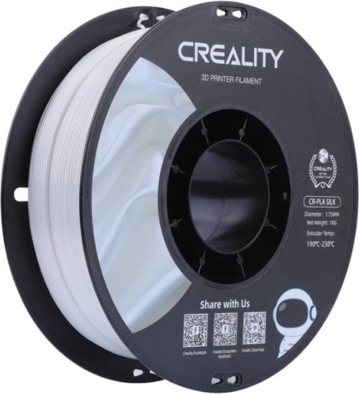 Filament Creality CR‑PLA Silk blanc 1,75 mm