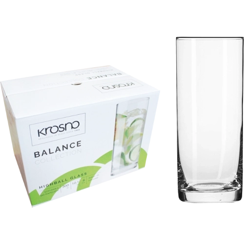 Set hoge longdrinkglazen KROSNO Balance 300 ml – 6 stuks