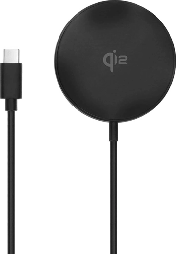 Chargeur sans fil magnétique Solight Qi2 15 W avec USB-C, compatible avec MagSafe