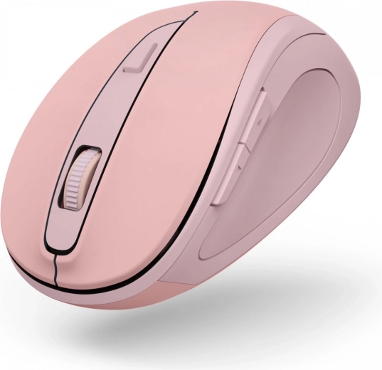 Pink wireless optical mouse with silent clicking