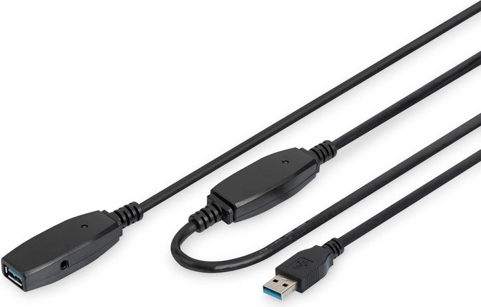 Active USB 3.0 Extension Cable 20m Black