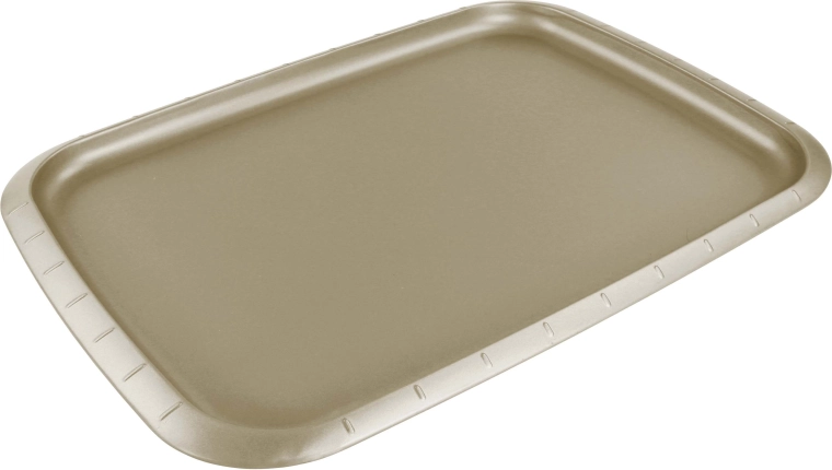 Plaque de cuisson Kitchisimo dorée 37 × 27,6 × 1,6 cm