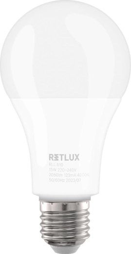 Ampoule LED RETLUX RLL 610 E27 15 W blanc chaud