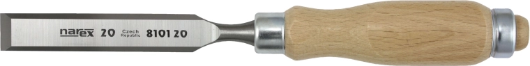 Platte beitel met houten handgreep 10 mm