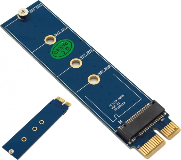 Adapter voor aansluiting van M.2 NVMe op PCI-E x1