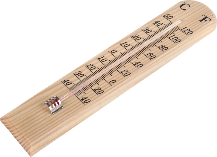 Wooden thermometer 25.5 cm HAPPY GREEN