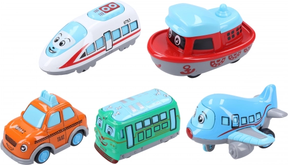 Metal vehicle 6 cm with pull-back