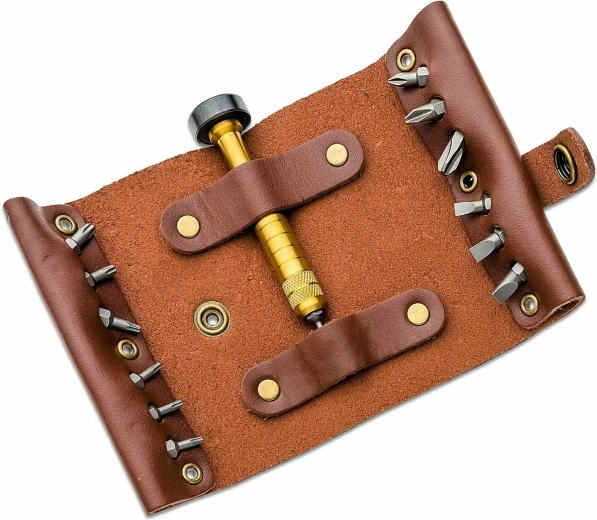 CRKT Hex Bit Driver reisset met leren etui en 13 bits