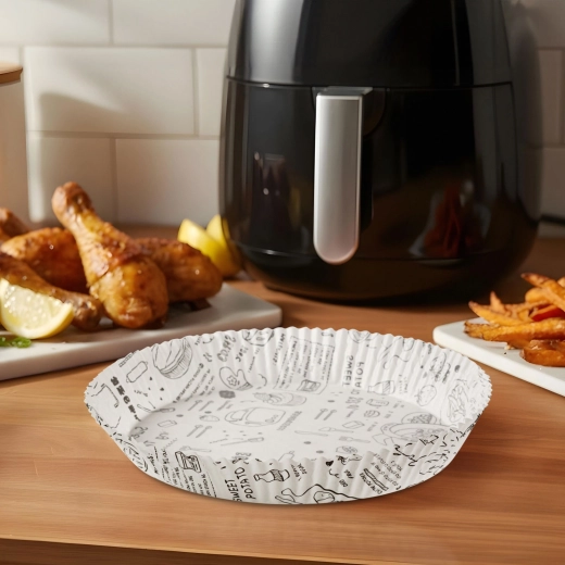 Paper baking liners for air fryer, round 20 cm, 50 pcs