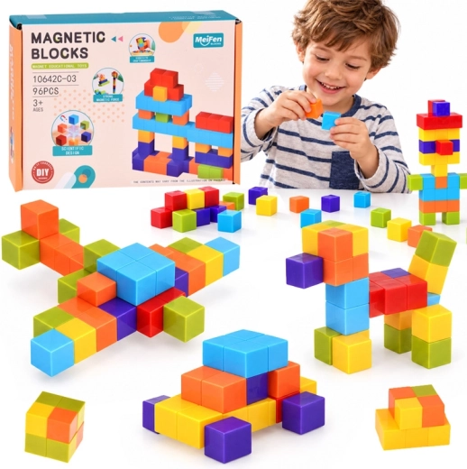 Magnetische bouwset – kleurrijke constructieblokjes 96 onderdelen
