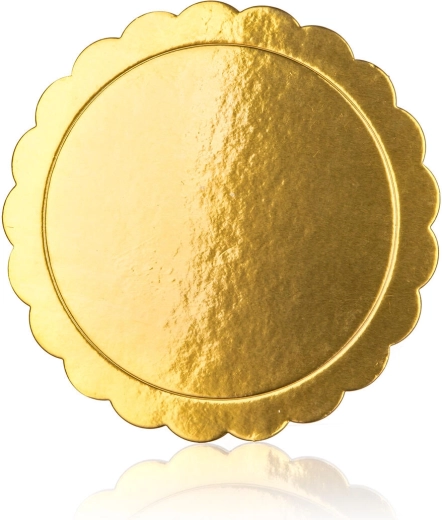 Dubbelzijdige gouden taartonderlegger 25,5 cm