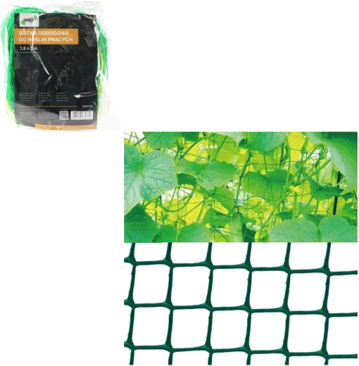 Gartennetz für Kletterpflanzen 1,8 × 5 m, grün